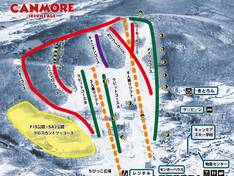 Pistenplan Canmore Ski Village – Higashikawa