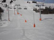 Lanzenbeschneiung auf der Hauptabfahrt