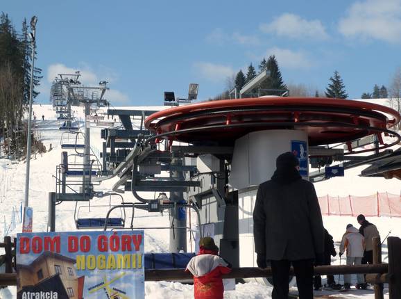 Wyciąg Witów - 4er Sesselbahn fix geklemmt