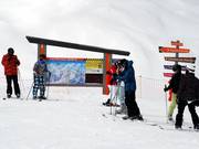 Die höchstgelegene Infotafel im Skigebiet
