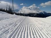 Präparierte Piste im Gaustablikk Skisenter