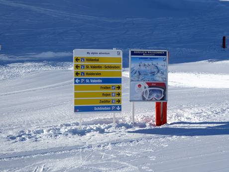 Ortler Skiarena: Orientierung in Skigebieten – Orientierung Schöneben/Haideralm – Reschen/St. Valentin auf der Haide