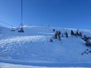 Tiefschneehänge auf der Steinplatte