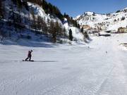 Leichte Abfahrt am Kirchbühellift
