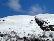 Blick zum Freeridegelände am Horgaletten