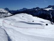 Beschneiungsteich in Arabba