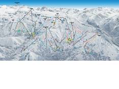 Pistenplan Les Sybelles – Le Corbier/La Toussuire/Les Bottières/St Colomban des Villards/St Sorlin/St Jean d’Arves