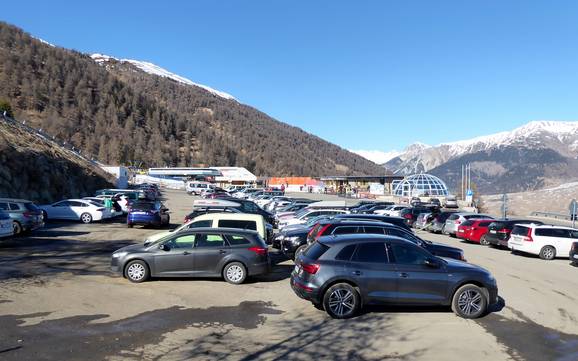 Obervinschgau: Anfahrt in Skigebiete und Parken an Skigebieten – Anfahrt, Parken Watles – Mals