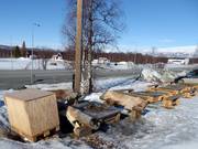 Feuerstelle im Skigebiet Hemavan