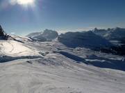 Blick über das Skigebiet in Flaine