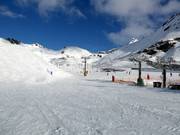 Blick entlang der Curvey Basin Sesselbahn
