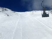 Steilhang hinunter zur Mittersteinbahn