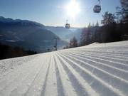 Perfekt präparierte Piste am Rosskopf