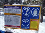 Informationstafel beim Lifteinstieg