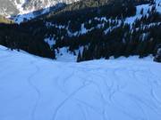 Steile Klostertaler Abfahrt Bärenloch