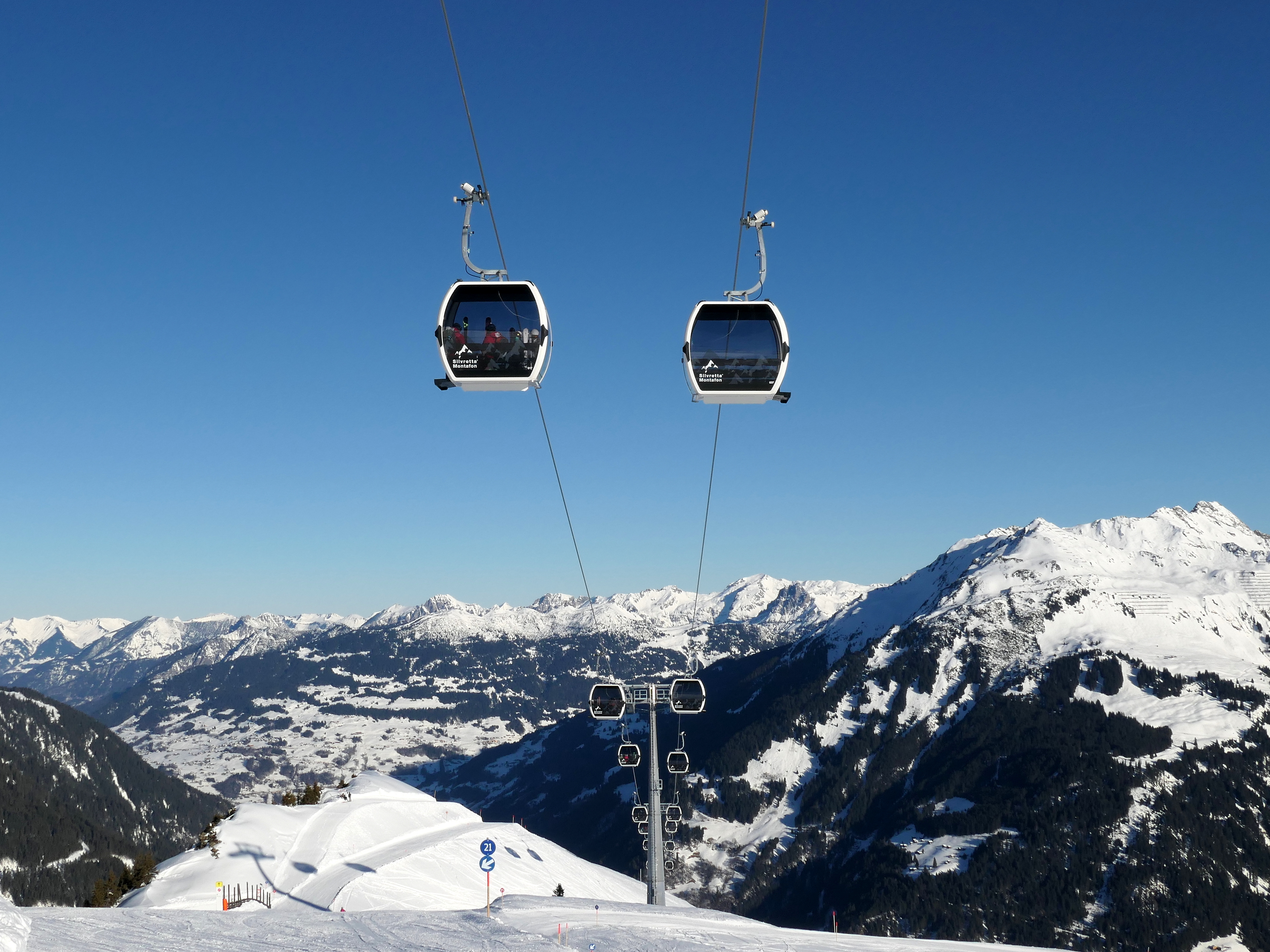 Alle Skilifte/Aufstiegsanlagen im Skigebiet Silvretta Montafon