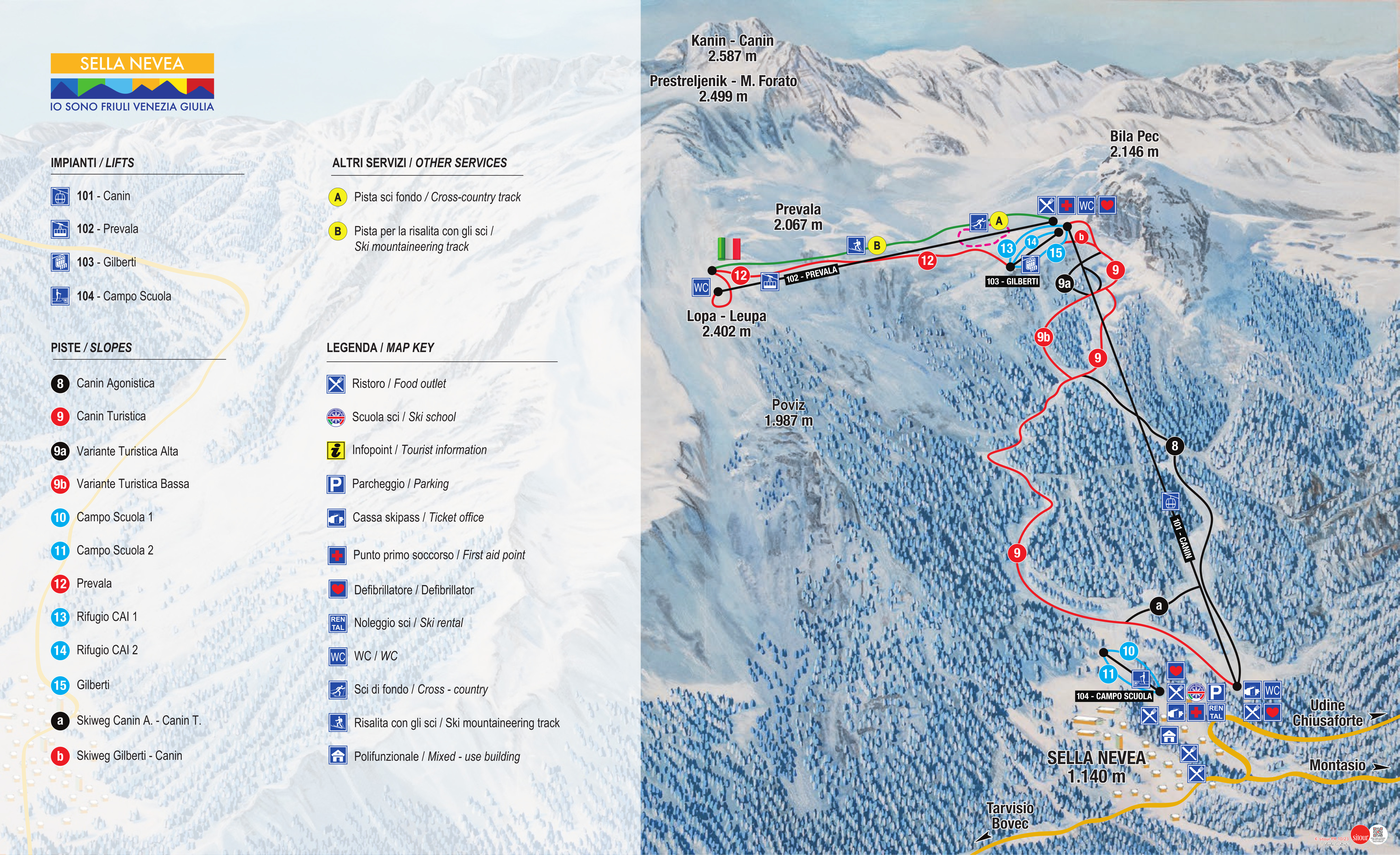 Skigebiet Kanin – Sella Nevea/Bovec