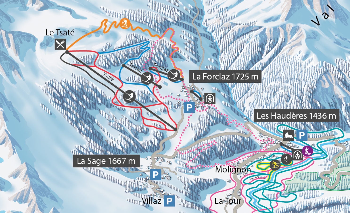 Skigebiet La Forclaz