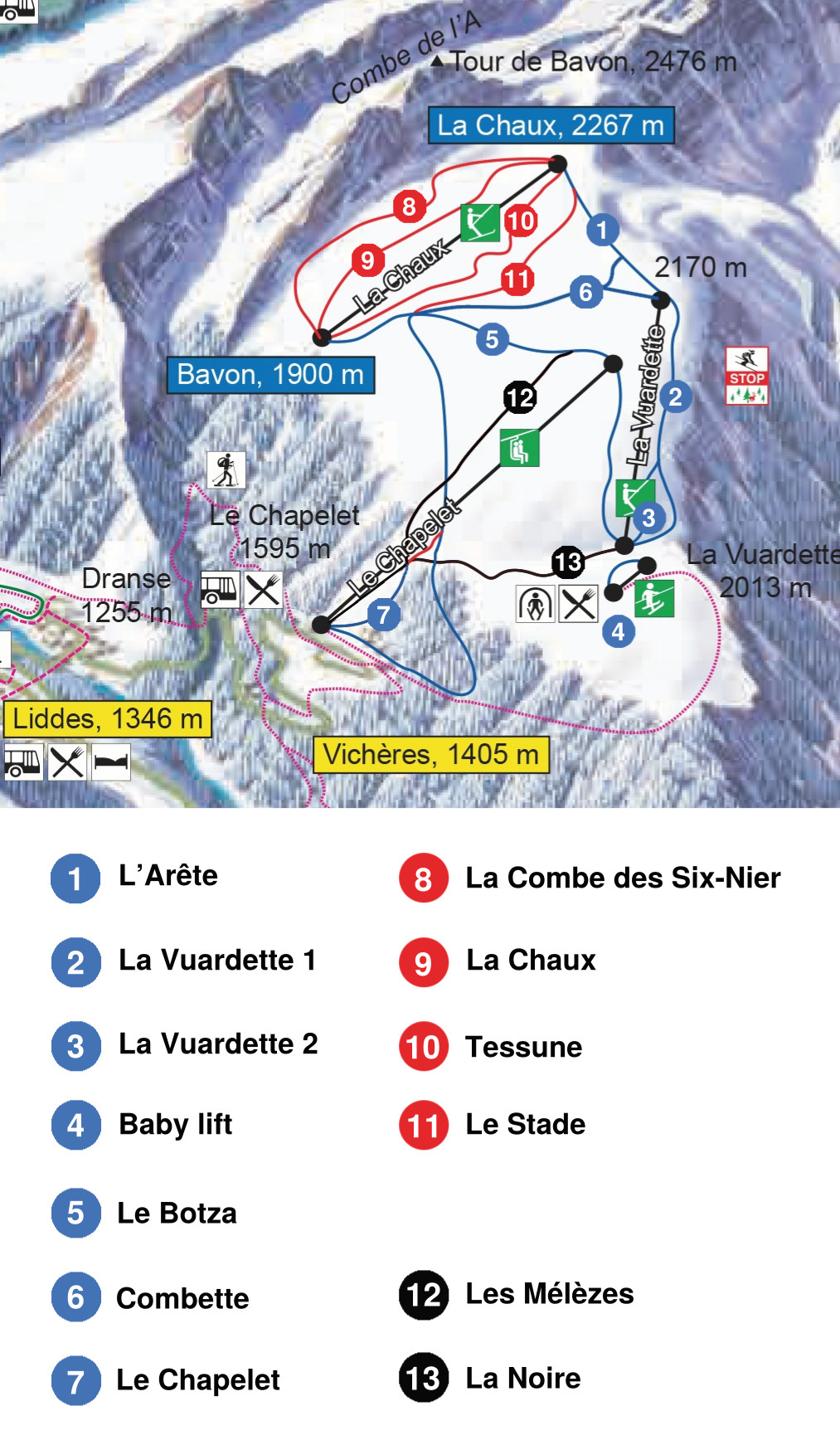 Skigebiet Vichères (Liddes)