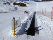 Förderband an der Bergstation der Gondelbahn