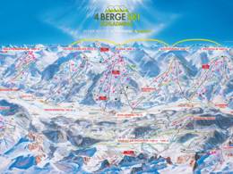 Pistenplan Schladming – Planai/Hochwurzen/Hauser Kaibling/Reiteralm (4-Berge-Skischaukel)