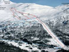 Pistenplan Stryn Skisenter
