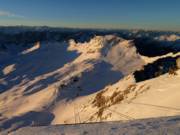 Morgendlicher Blick vom Gipfel über Platt und Schneefernerkopf gen Süden