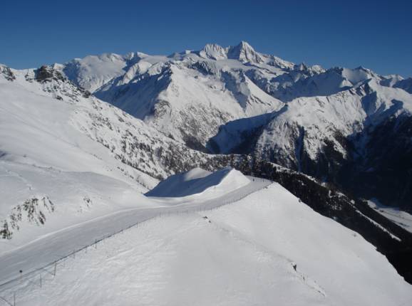Piste vor Österreichs höchstem Berg