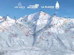 Pistenplan Les Arcs/Peisey-Vallandry (Paradiski)