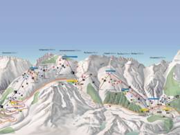 Pistenplan Andermatt/Sedrun – Nätschen/Gütsch/Oberalp