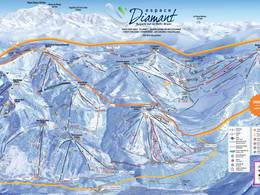 Pistenplan Espace Diamant – Les Saisies/Notre-Dame-de-Bellecombe/Praz sur Arly/Flumet/Crest-Voland